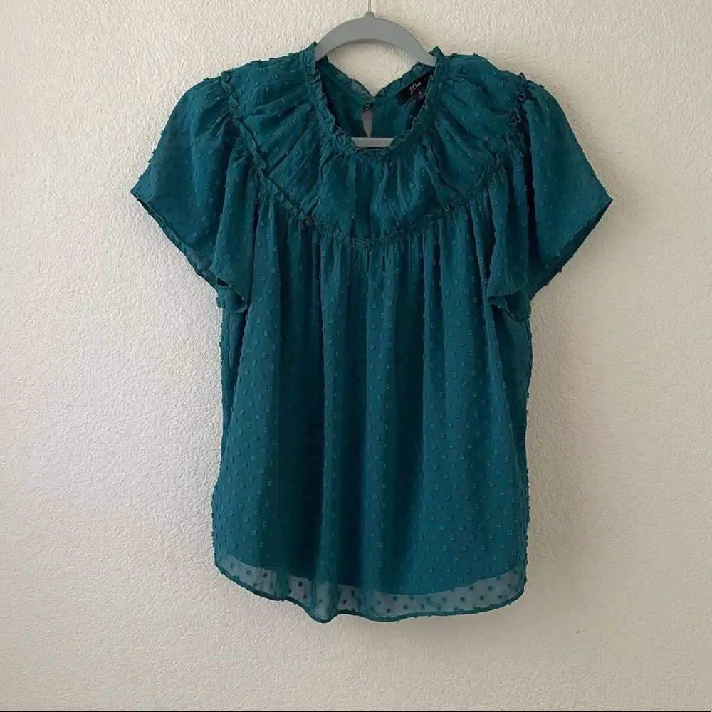 ‎J crew raised dot blouse